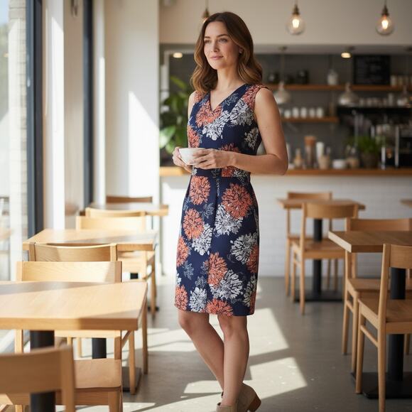The Limited Sleeveless Color Pop Floral Dress – Size 6 - Picture 1 of 11